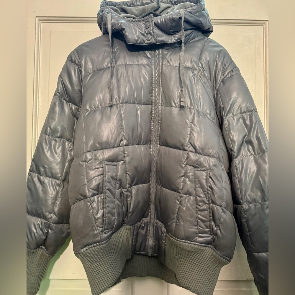 Old Navy Gray Puffer Coat